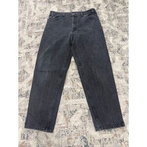 Vintage Levis 550 Relaxed Fit Orange Tab Black Jeans 38x32 Made in USA 90s 4159